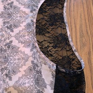 Y2K crop top sheer lace